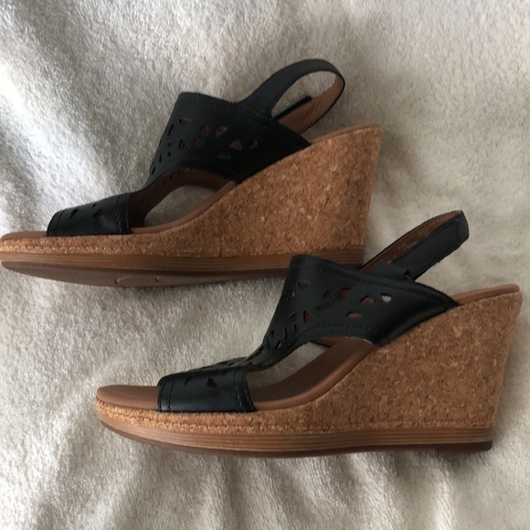 Clarks cork slingback wedge sandal - Picture 2 of 5